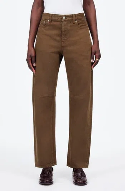 Madewell The Darted Barrel-leg Jean In Brown