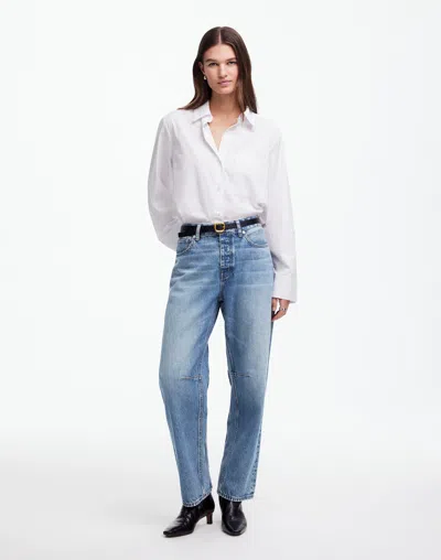 Madewell The Darted Barrel-leg Jean In Dobbins Wash