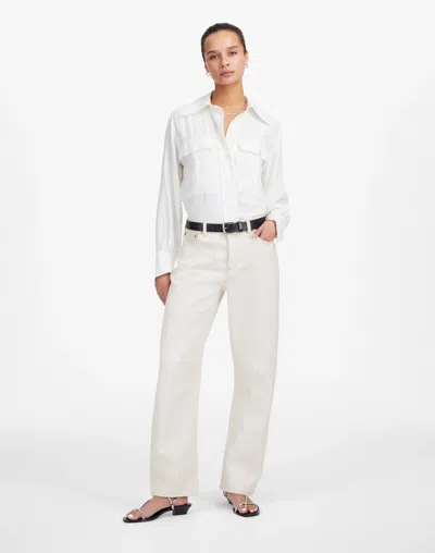 Madewell The Darted Barrel-leg Jean In Vintage Canvas