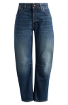 Madewell The Darted Barrel Leg Jeans In Blue