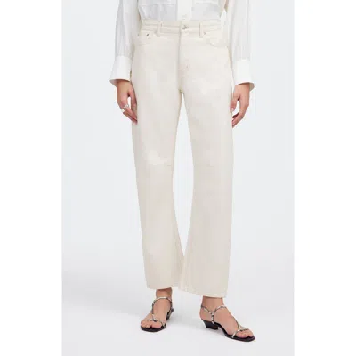Madewell The Darted Barrel Leg Jeans In White
