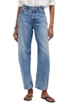 Madewell The Darted Barrel Leg Jeans In Dobbins Wash