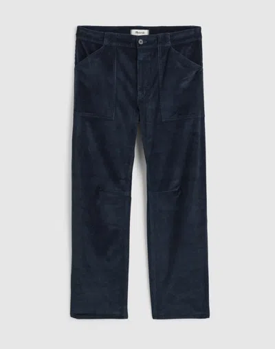 Madewell The Darted Barrel-leg Utility Pant In Blue