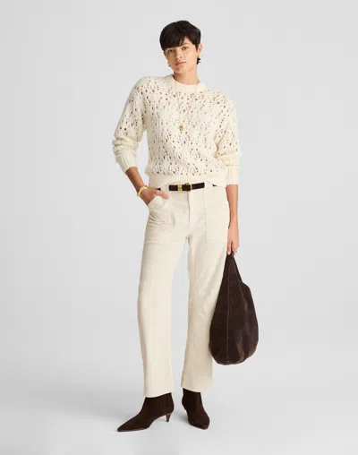 Madewell The Darted Barrel-leg Utility Pant In Brown