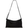 Madewell The Date Night Suede Shoulder Bag In Black