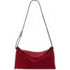 Madewell The Date Night Suede Shoulder Bag In Red