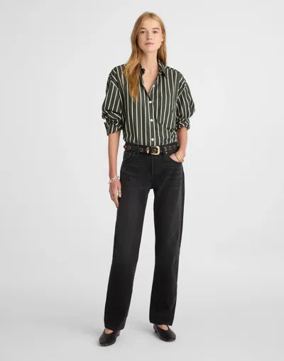 Madewell The Dean Easy Straight Jean In Black