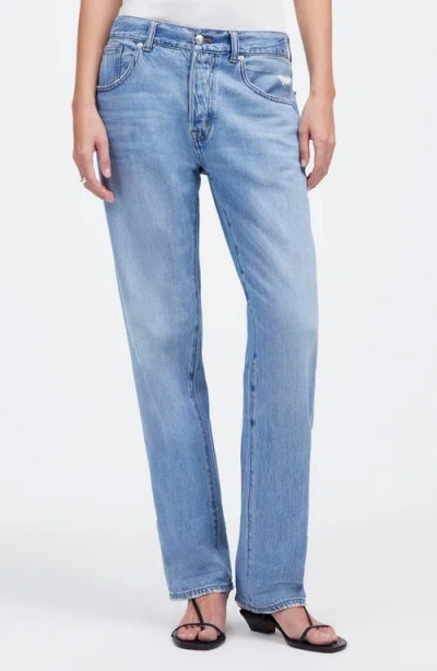 Madewell The Dean Easy Straight Leg Jeans In Northridge Wash