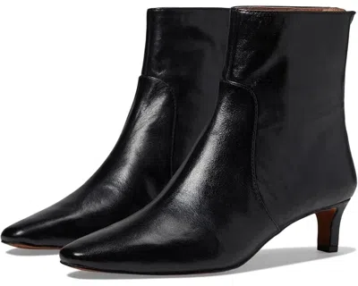 Madewell The Dimes Boots Women 6.5 True Black Leather Kitten Heel Bootie Khd2655