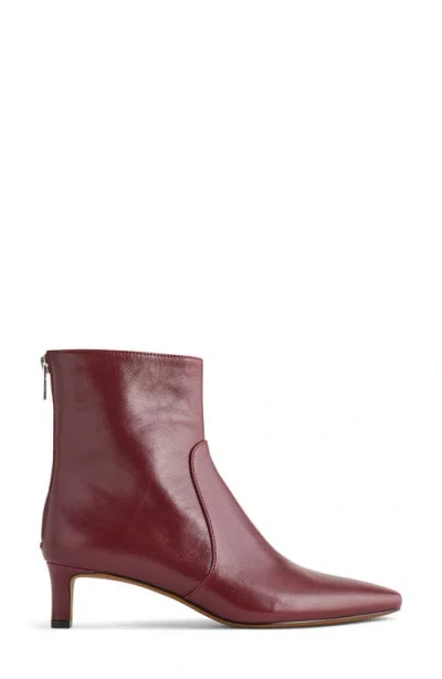 Madewell The Dimes Kitten Heel Boot In Deep Merlot