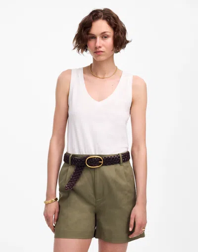 Madewell The Drapey Twill Pleated Short