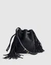 Madewell The Drawstring Crossbody Bucket Bag In Black