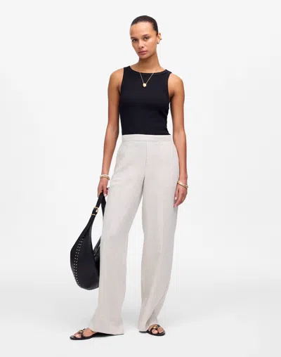 Madewell The Easy Linen Pull-on Pant In Oat