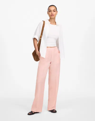Madewell The Easy Linen Pull-on Pant In Palest Blossom