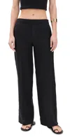 Shop Madewell The Easy Linen Pull-on Pants Jet Black