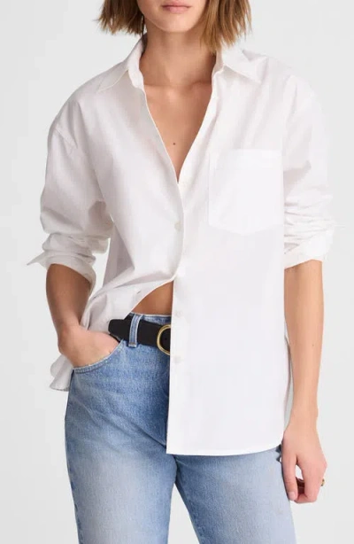 Madewell The Easy Poplin Button-up Shirt In White