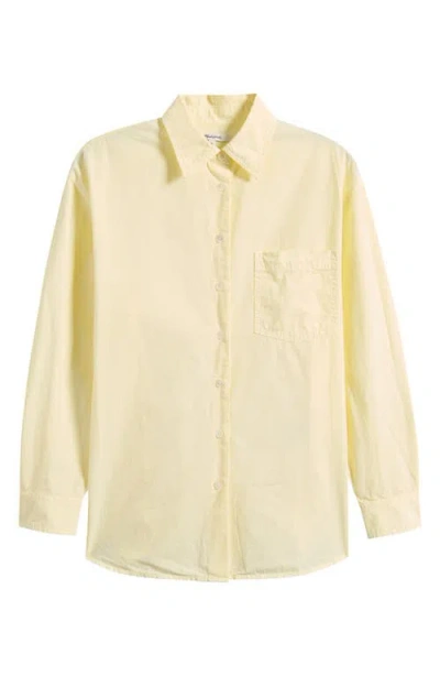 Madewell The Easy Poplin Button-up Shirt In Yellow