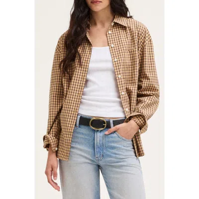 Madewell The Easy Poplin Shirt In Brown