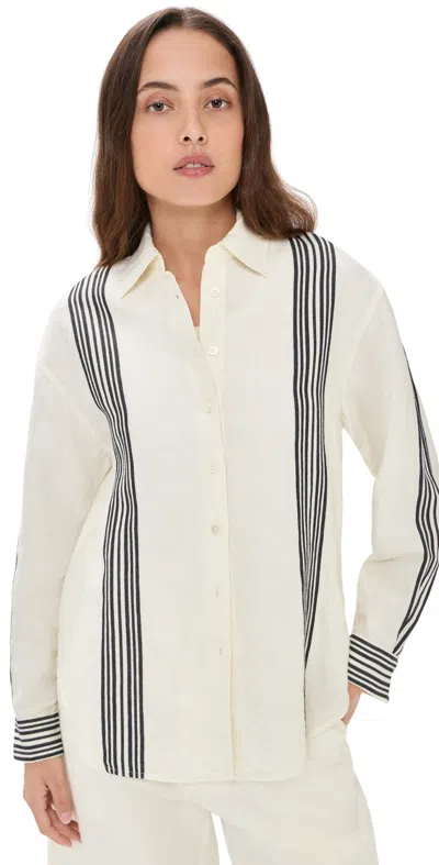 Madewell The Easy Shirt Bold Placement Stripe Black