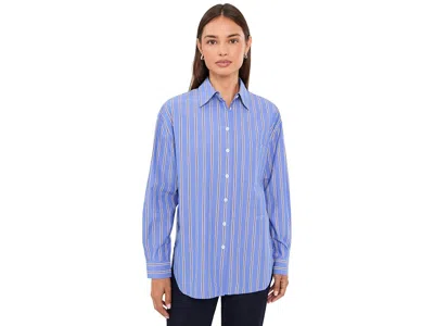 Madewell The Easy Shirt Women's Clothing Atlas Blue Stripe: 2xs (women's 000), Cotton