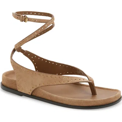 Madewell The Eleni Ankle Strap Sandal In Brown
