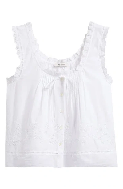 Madewell The Embroidered Leah Top In Black