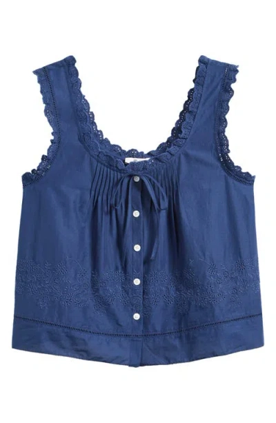 Madewell The Embroidered Leah Top In Animal Print