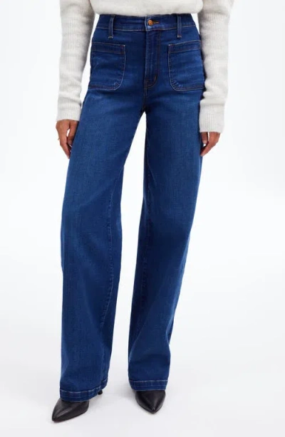 Madewell The Emmett Patch Pocket High Waist Wide Leg Jeans