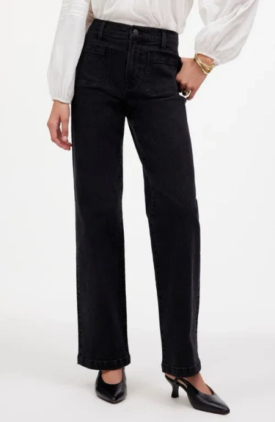 Madewell The Emmett Patch Pocket Wide Leg Jeans In Camarillo Wash