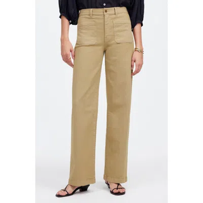 Madewell The Emmett Wide-leg Pant: Patch Pocket Edition In Heritage Khaki