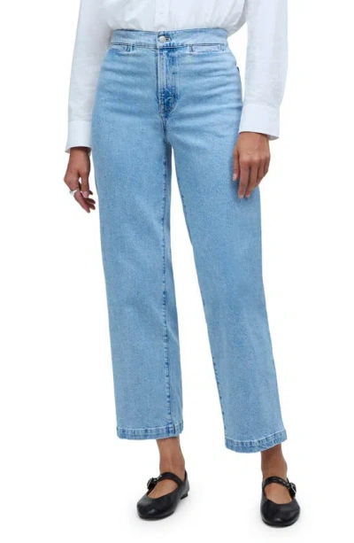 Madewell The Emmett Welt Pocket High Waist Wide Leg Jeans In Kieran Wash