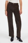 Madewell The Emmett Wide Leg Full Length Corduroy Pants: Welt Pocket Edition In Dark Carob