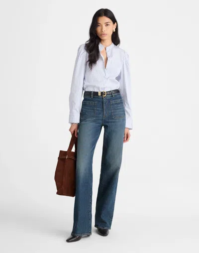 Madewell The Emmett Wide-leg Jean In Blue