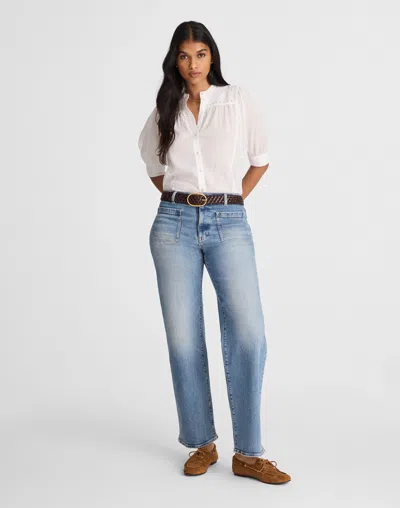 Madewell The Emmett Wide-leg Jean In Brown