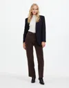 Madewell The Emmett Wide-leg Pant In Dark Carob