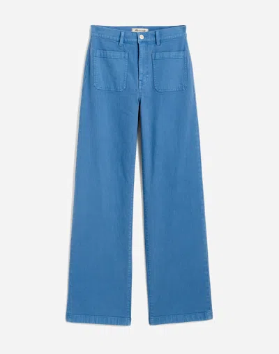 Madewell The Emmett Wide-leg Pant: Patch Pocket Edition In Delphinium Blue