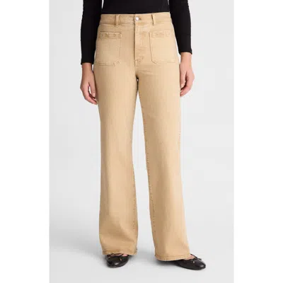 Madewell The Emmy Patch Pocket Wide Leg Pants In Brown