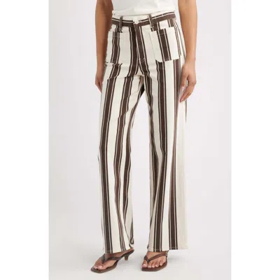 Madewell The Emmy Stripe Wide Leg Pants In Multi
