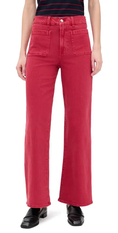 Madewell The Emmy Wide-leg Pants Cherry In Pink