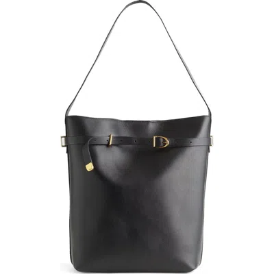 Madewell The Essential Belted Bucket Tote In Black