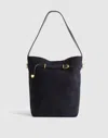 Madewell The Essential Belted Bucket Tote In Purple