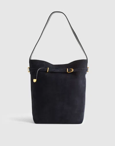 Madewell The Essential Belted Bucket Tote In Purple