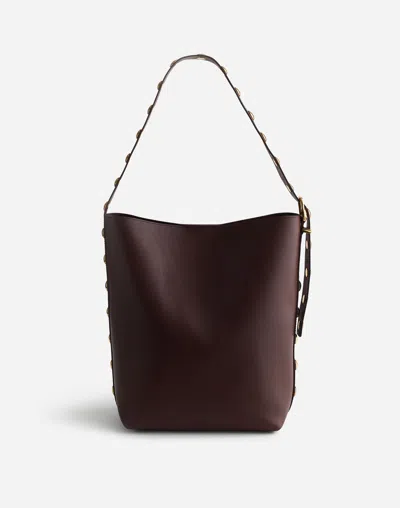 Madewell The Essential Bucket Tote In Chocolate Raisin Multi