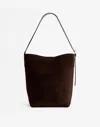 Madewell The Essential Bucket Tote In Dark Carob