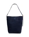 Madewell Essentials Suede Bucket Bag In Deep Indigo