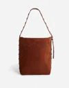 Madewell The Essential Bucket Tote In Soft Mahogany