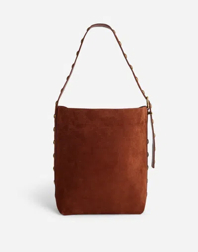 Madewell The Essential Bucket Tote In Soft Mahogany
