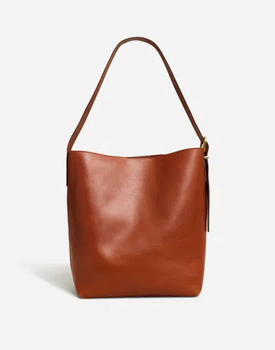 Madewell The Essential Bucket Tote In Warm Cinnamon