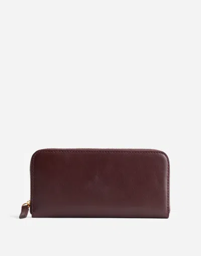 Madewell The Essential Continental Zip Wallet In Chocolate Raisin