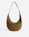 Madewell The Essential Curve Shoulder Bag In Aged Olive